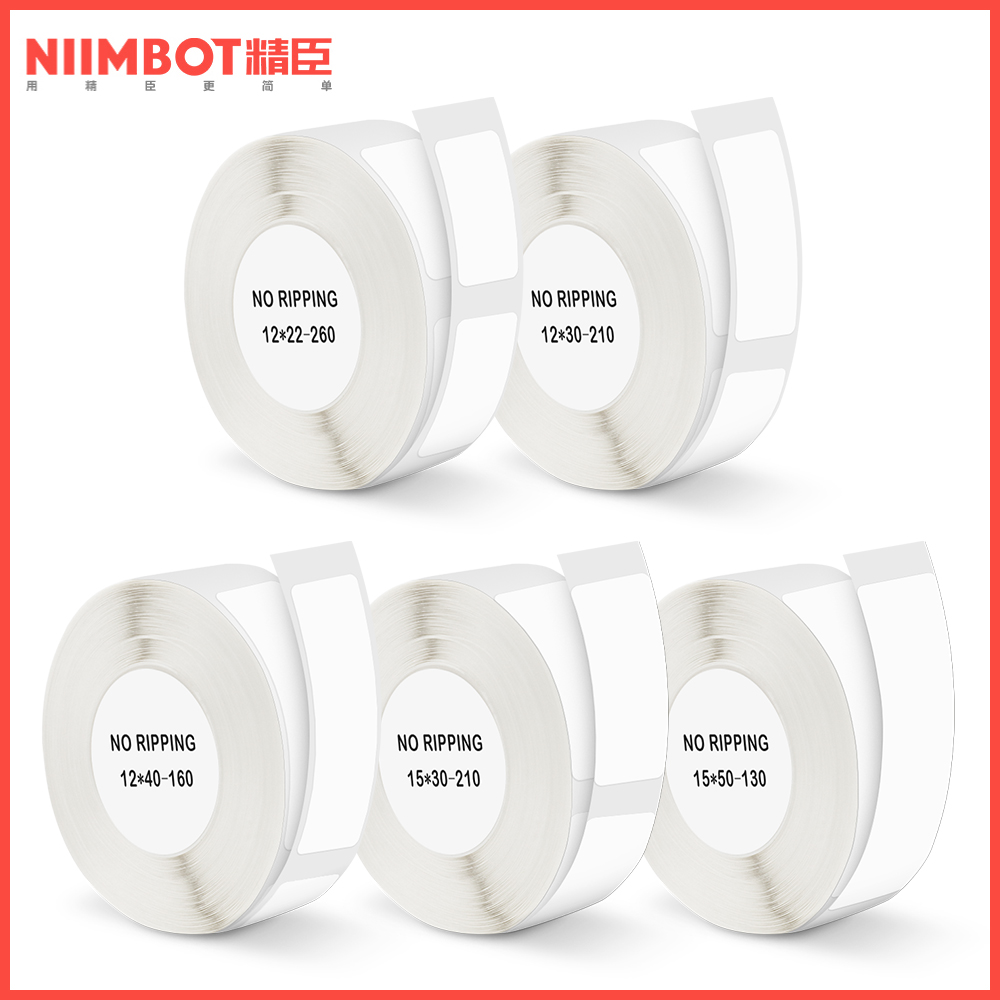 Niimbot D11 라벨 스티커 D110 D11 라벨 용지 자기 접착 라벨 Niimbot D110 프린터 용 방수 흰색 Niimbot D11 라벨